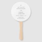 Bethany Traditioneel Elegant Trouwprogramma Handwaaier (Voorkant)