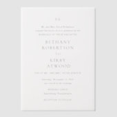 Bethany Traditionele Elegante Huwelijk Vellum Uitnodigingen (Voorkant)