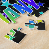 "BETHANY" voornaam, geun "HAPPY BIRTHDAY" Legpuzzel (Zijkant)