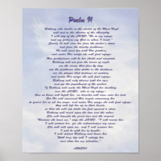 Bethany's schuilplaats Psalm 91 NIV Poster