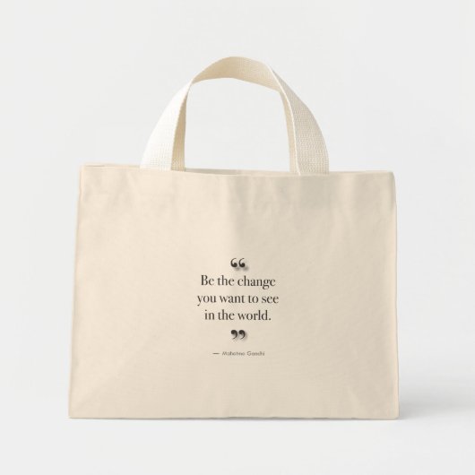 BeTheChange Mini Tote Bag (Voorkant)