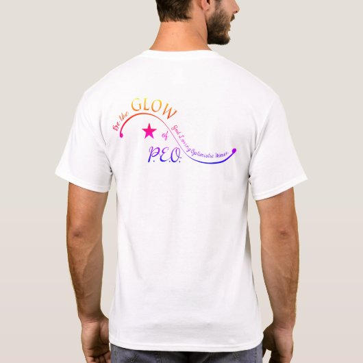 BetheGlowofPEO Basic T-shirt - Wit (Achterkant)