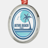 Bethel Beach Virginia Palmbomen Metalen Ornament (Links)
