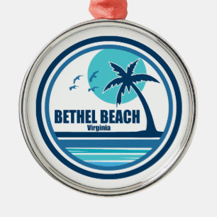 Bethel Beach Virginia Palmbomen Metalen Ornament
