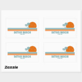 Bethel Beach Virginia Sun Palm Trees Rechthoekige Sticker (Vel)