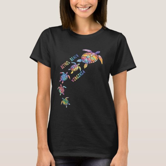 Bethel Beach Virginia Zee Turtle Lover Beach BB T-shirt (Voorkant)
