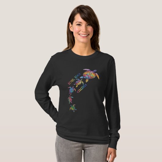 Bethel Beach Virginia Zee Turtle Lover Beach BB T-shirt (Voorkant volledig)