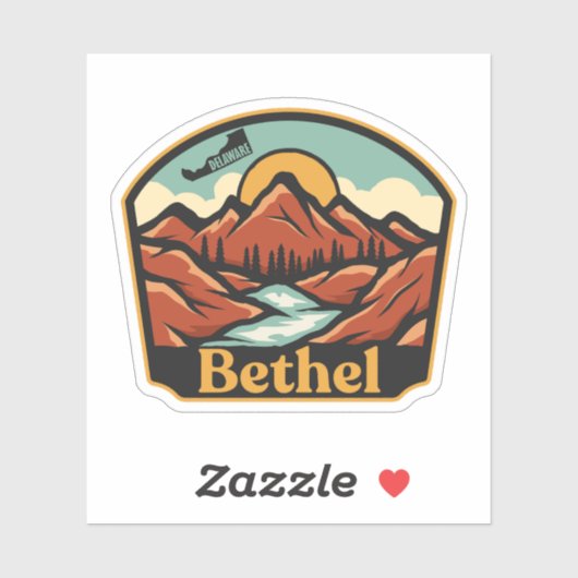 Bethel, Delaware Sticker (Vel)