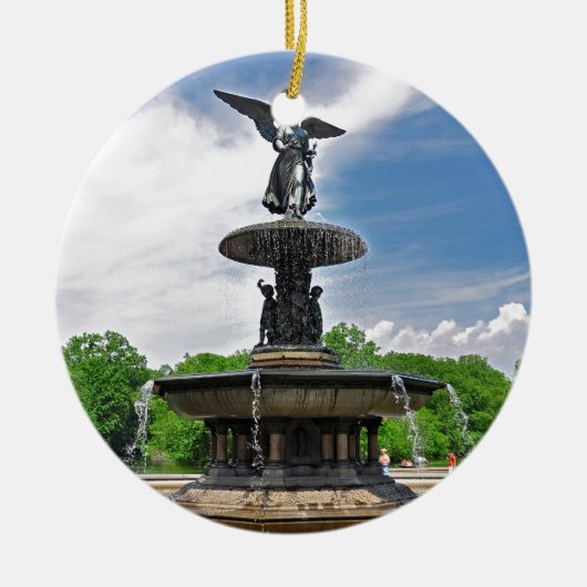 Bethesda "Angel of the Waters" Central Park, NYC Keramisch Ornament (Voorkant)