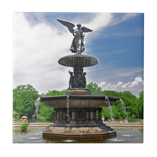 Bethesda "Angel of the Waters" Central Park, NYC Tegeltje (Voorkant)