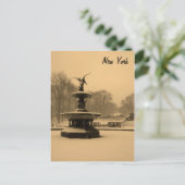 Bethesda-fontein in Winter Briefkaart (Staand voorkant)