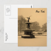 Bethesda-fontein in Winter Briefkaart (Voorkant / Achterkant)