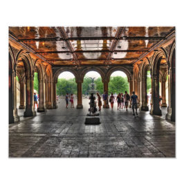 Bethesda Fountain en Promenade Foto Afdruk