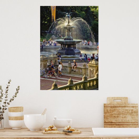Bethesda Fountain NYC - Poster (Keuken)
