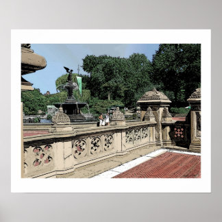 BETHESDA FOUNTAIN SUMMER CENTRAL PARK POSTER