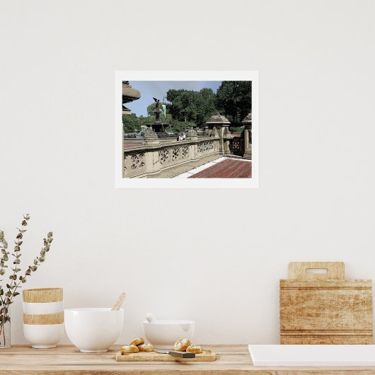 BETHESDA FOUNTAIN SUMMER CENTRAL PARK POSTER (Keuken)