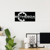 Bethesda Game Studios Logo Gray Poster (Thuiskantoor)