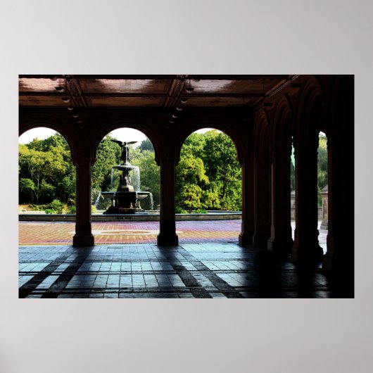 Bethesda Terrace in New York Central Park Foto Poster (Voorkant)