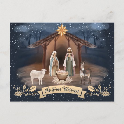 Bethlehem Christelijke kerstBriefkaarten Feestdagenkaart (Voorkant)