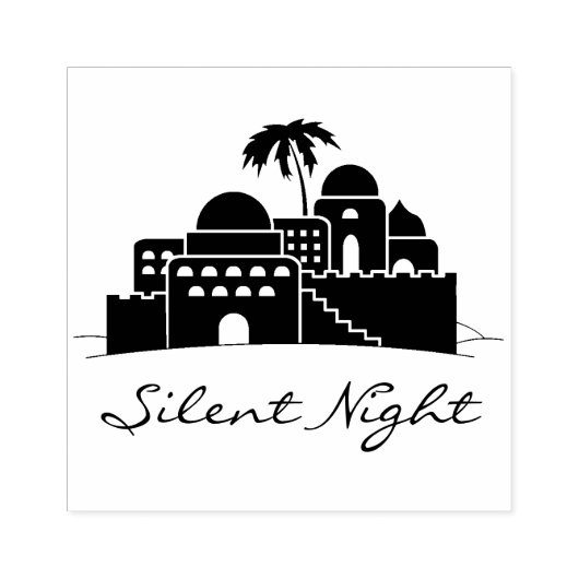 Bethlehem Christmas Sentiment Rubber Art Stamp Rubberstempel (Afrduk)