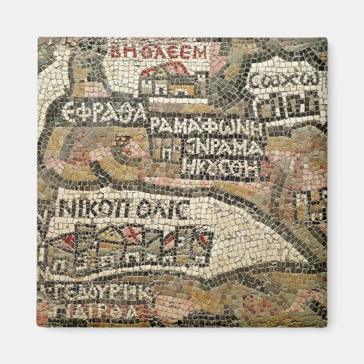 Bethlehem, detail van een kaart van Jericho Magneet (Voorkant)