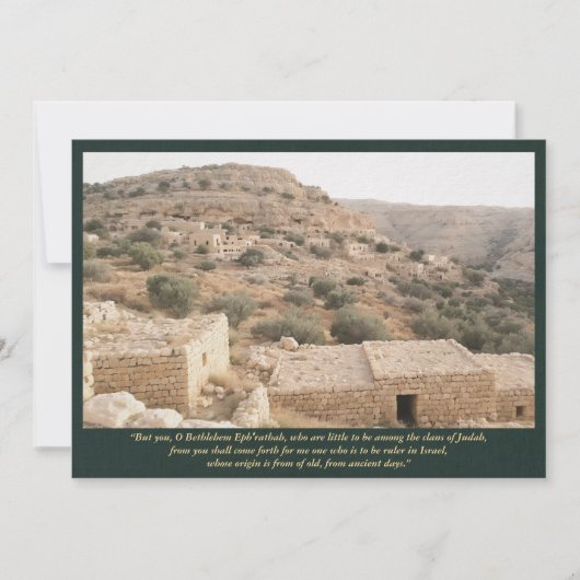 Bethlehem Ephrathah—Micah 5:2 Biblical Art Kaart (Voorkant)