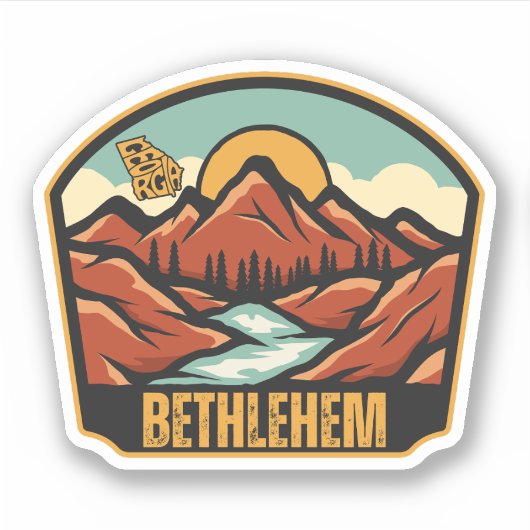 Bethlehem, Georgia Sticker (Voorkant)