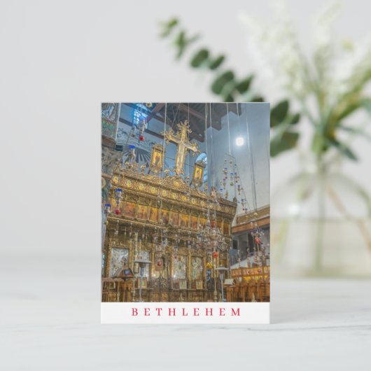 Bethlehem in de Geboortekerk Briefkaart (Staand voorkant)