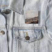 Bethlehem in Palestina, Uitzicht van het hoofddeel Vierkante Button 5,1 Cm (In situ)