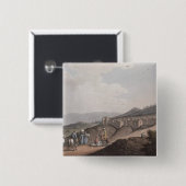 Bethlehem in Palestina, Uitzicht van het hoofddeel Vierkante Button 5,1 Cm (Voorkant /achterkant)