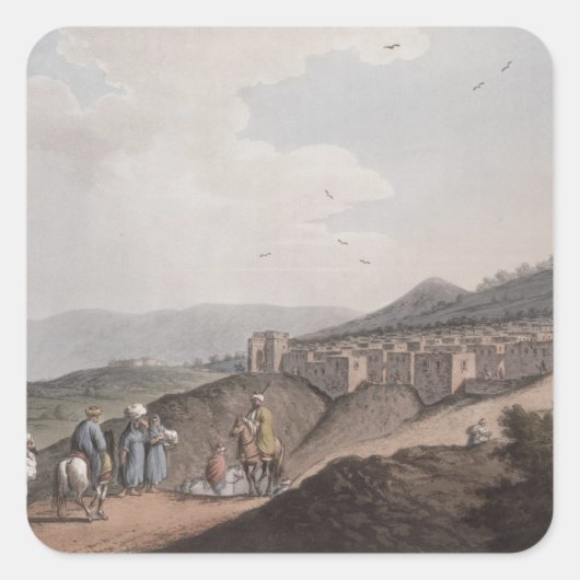 Bethlehem in Palestina, Uitzicht van het hoofddeel Vierkante Sticker (Voorkant)