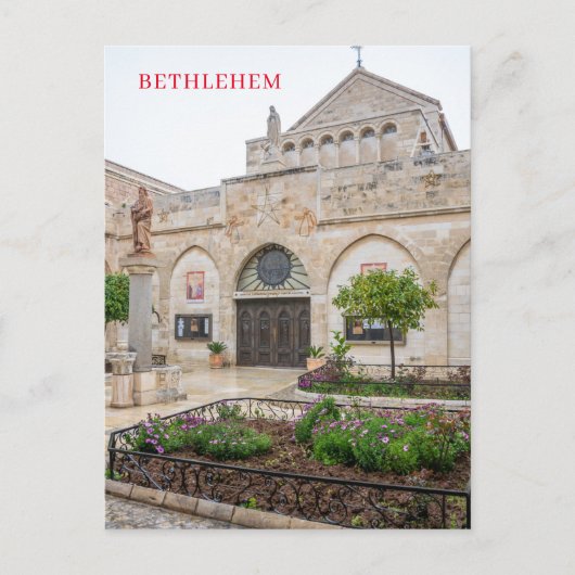 Bethlehem Kerk van het Geboortekerk uitzicht brief Briefkaart (Voorkant)