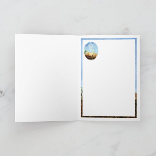 Bethlehem Kerstkaart Feestdagen Kaart (Binnen)