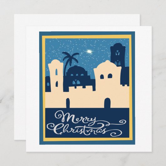 Bethlehem Kerstmis Feestdagenkaart (Voorkant / Achterkant)