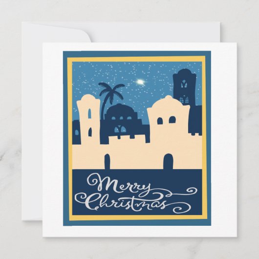 Bethlehem Kerstmis Feestdagenkaart (Voorkant)