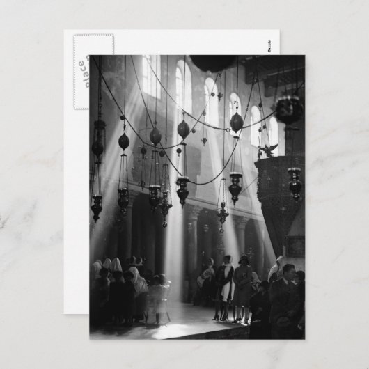 Bethlehem Kerstmis, jaren '40 Feestdagenkaart (Voorkant / Achterkant)