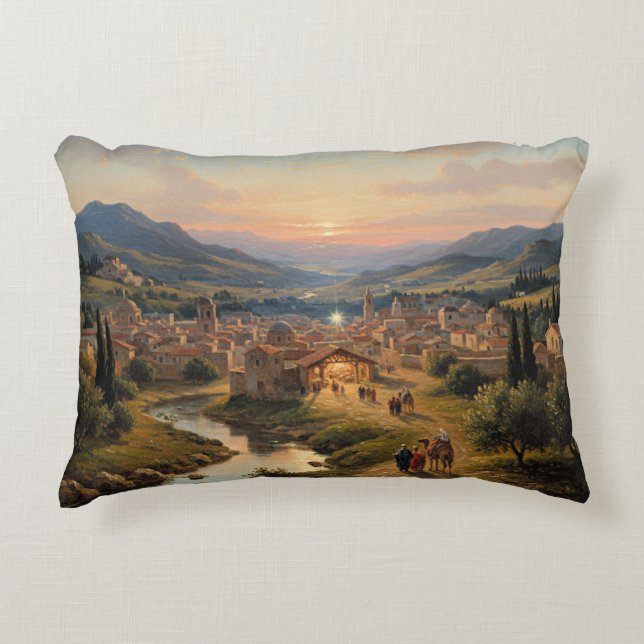 Bethlehem, Kerststal, Accent Kussen (Voorkant)