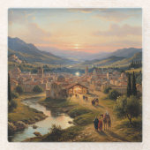 Bethlehem, Kerststal, Glazen Onderzetter (Voorkant)