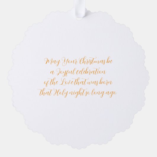 Bethlehem kerststal op maat ornament kaart (Achterkant)