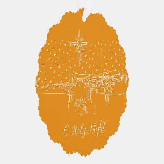 Bethlehem kerststal op maat ornament kaart (Rechts)