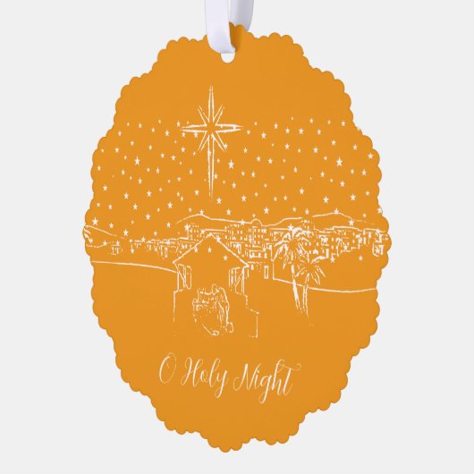 Bethlehem kerststal op maat ornament kaart (Links)