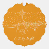 Bethlehem kerststal op maat ornament kaart (Voorkant)