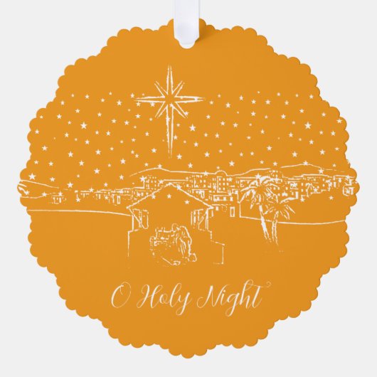 Bethlehem kerststal op maat ornament kaart (Voorkant)