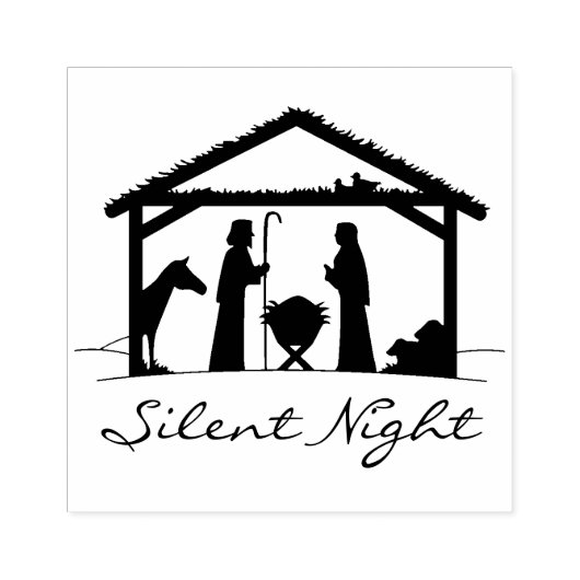 Bethlehem Manager Kerst Rubber Art Stamp Rubberstempel (Afrduk)