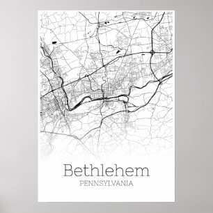 Bethlehem Map - Pennsylvania - City Map Poster
