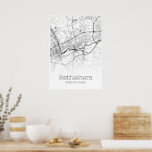 Bethlehem Map - Pennsylvania - City Map Poster (Keuken)