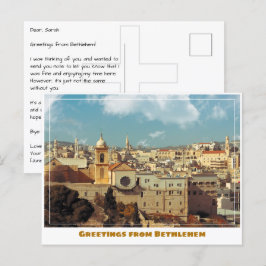 Bethlehem met Skyline Briefkaart