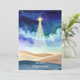 Bethlehem Nachtelijke Ster Kerstvakantie Feestdagenkaart