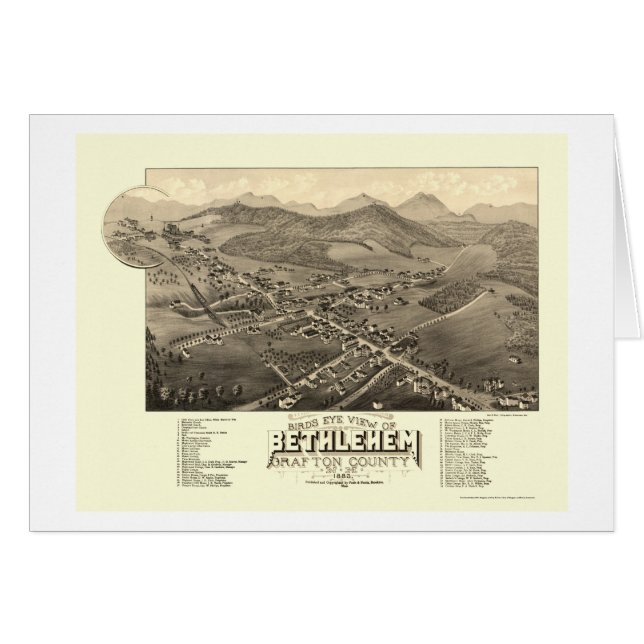 Bethlehem, NH Panoramic Map - 1883 (Voorkant Horizontaal)