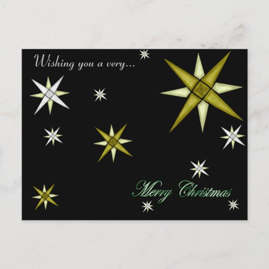 Bethlehem Night Shining Stars Briefkaart (Voorkant)